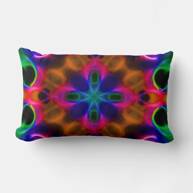 Colourful Abstraction Lumbar Pillow (Front)