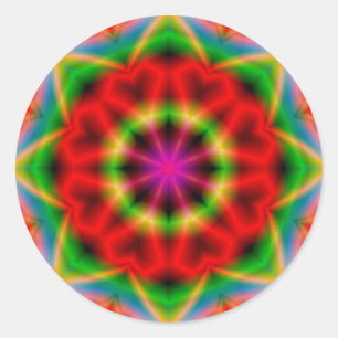 Colourful abstraction round Sticker