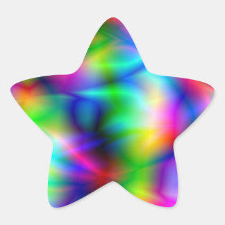 Colourful Abstraction Star Sticker