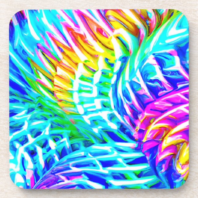 Colourful Abstractions Pattern Coaster (Front)