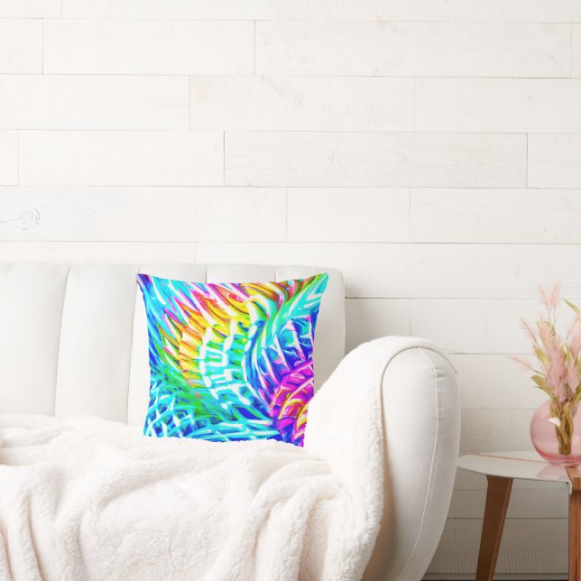 Colourful Abstractions Pattern Throw Pillow (Couch)