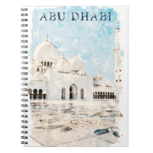 Colourful Abu Dhabi UAE Monument  Notebook