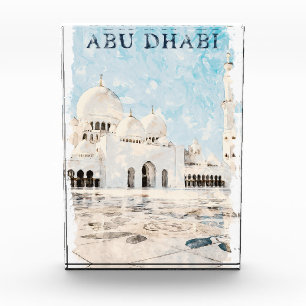 Colourful Abu Dhabi UAE Monument Photo Block