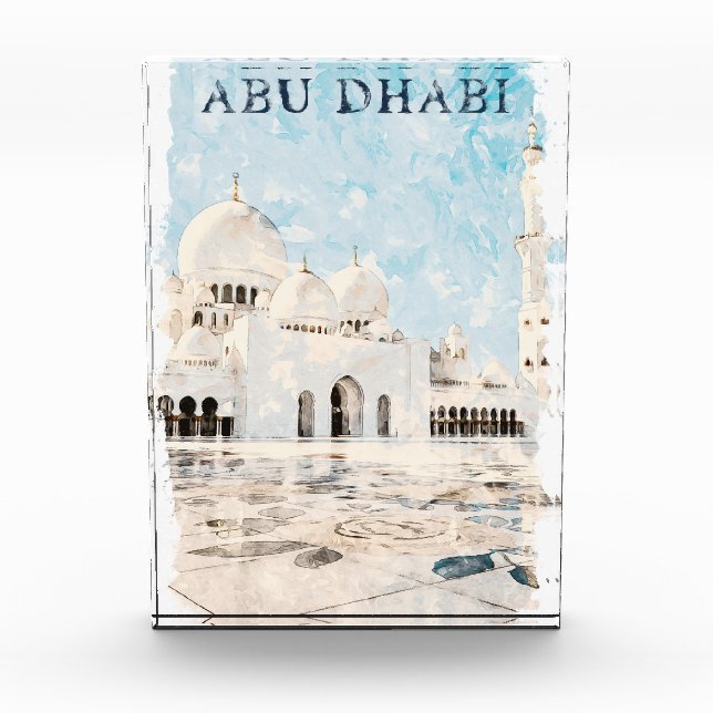 Colourful Abu Dhabi UAE Monument  Photo Block (Front)