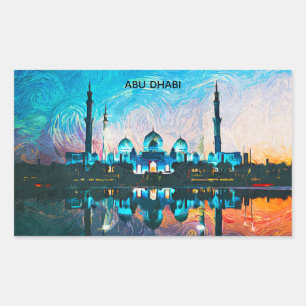 Colourful Abu Dhabi UAE Oil Paint Sticker