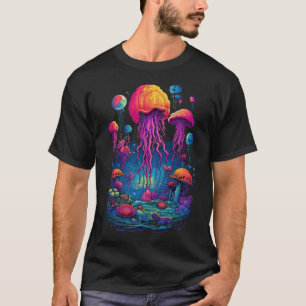 Colourful Abyss: Deep Sea Jellyfish Delight T-Shirt