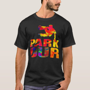 Colourful Acrobatic Retro Classic Style Parkour T-Shirt