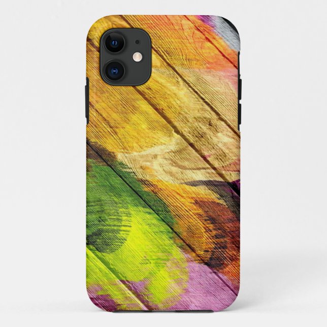Colourful Acrylic Painting on Wood #10 Case-Mate iPhone Case (Back)
