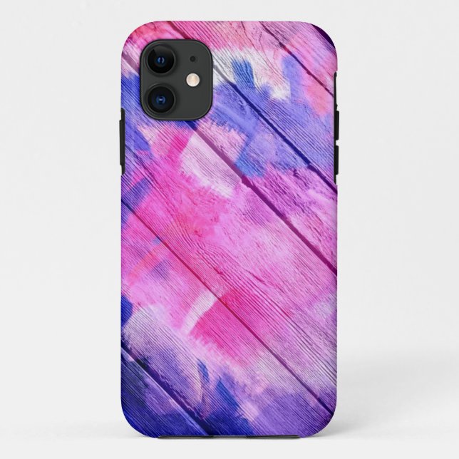 Colourful Acrylic Painting on Wood #6 Case-Mate iPhone Case (Back)