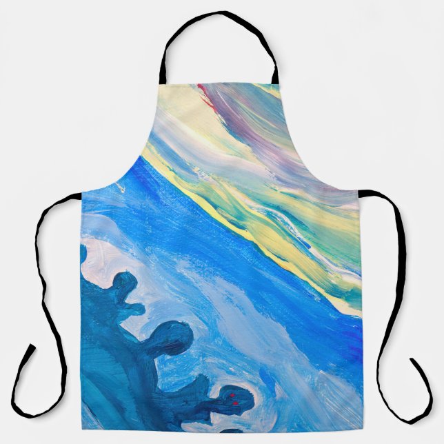 Colourful acrylic painting, textured background. apron (Front)