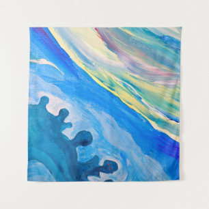 Colourful acrylic painting, textured background. tapestry