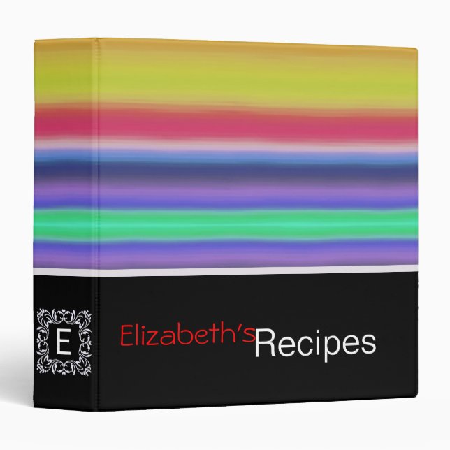 Colourful Acrylic Rainbow Abstract #5 Binder (Front/Spine)