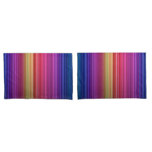 Colourful Acrylic Vertical Rainbow Pattern   Pillowcase