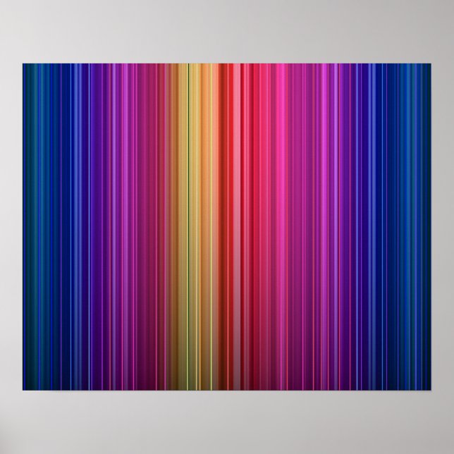 Colourful Acrylic Vertical Rainbow Pattern | Poster (Front)