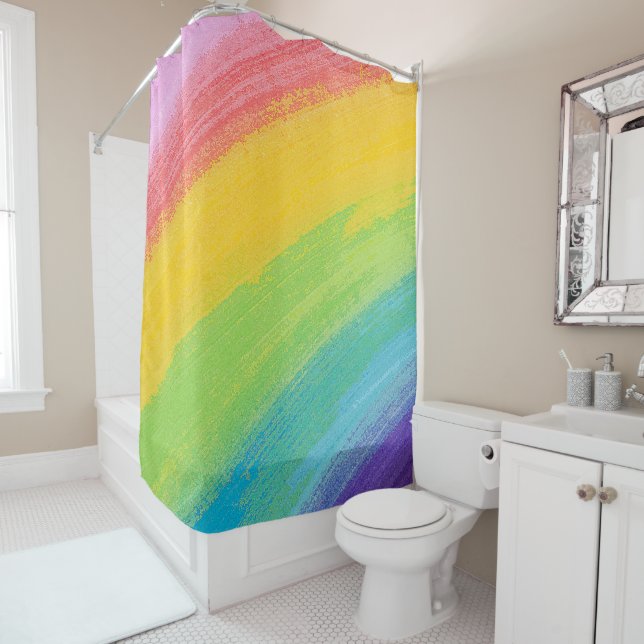 Colourful Acrylic Watercolor Rainbow Pattern | (In Situ)