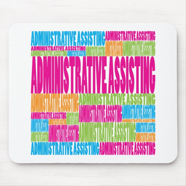 Colourful Administrative Assisting Mouse Pad (Front)