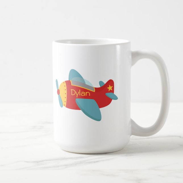Colourful & Adorable Cartoon Aeroplane Coffee Mug (Right)