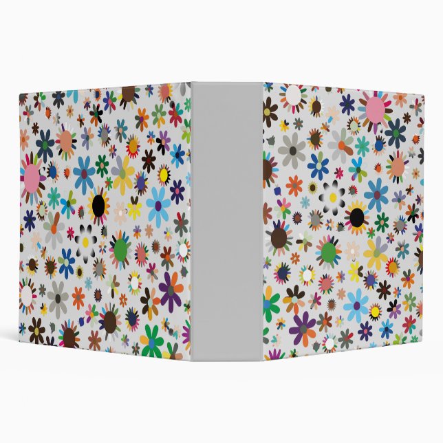 Colourful Adorable Floral Leave Binder (Background)