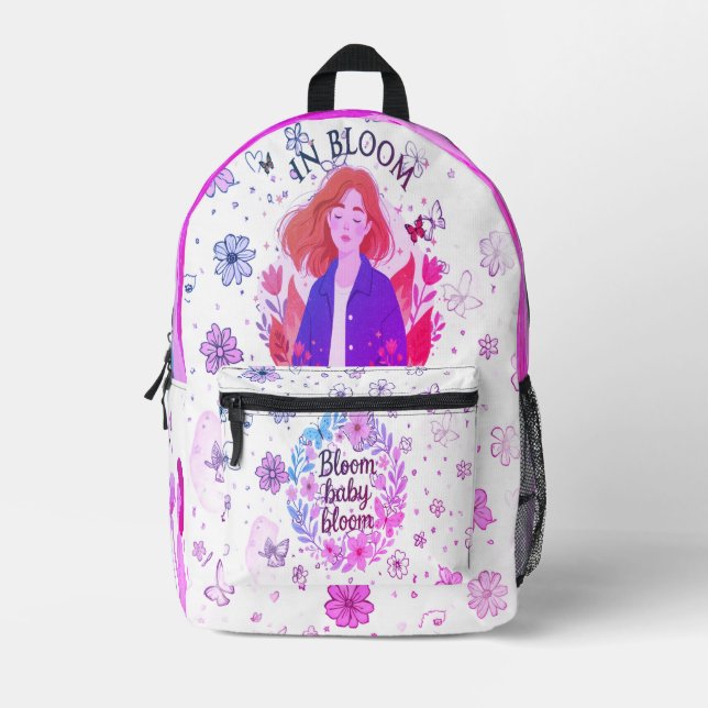 Colourful Adventure - Floral Backpack (Front)