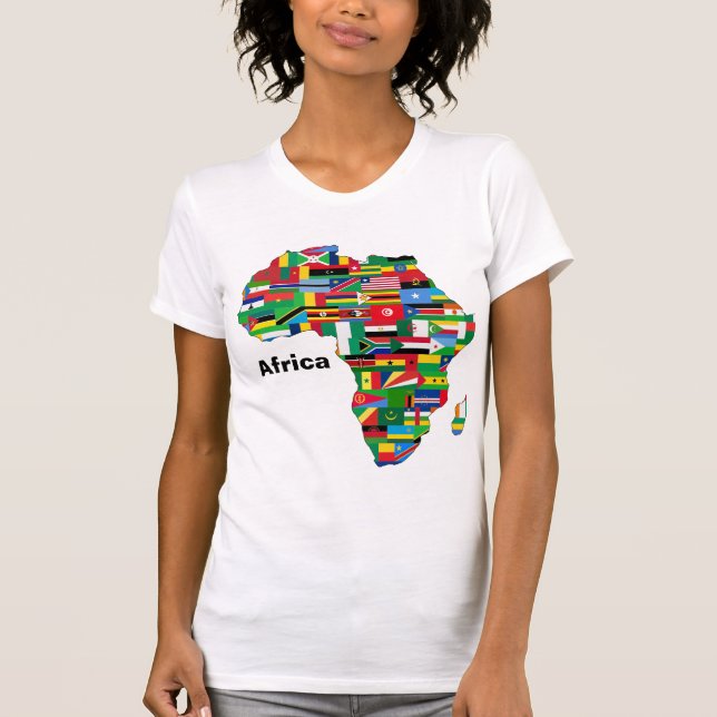 Colourful Africa Map T-Shirt (Front)