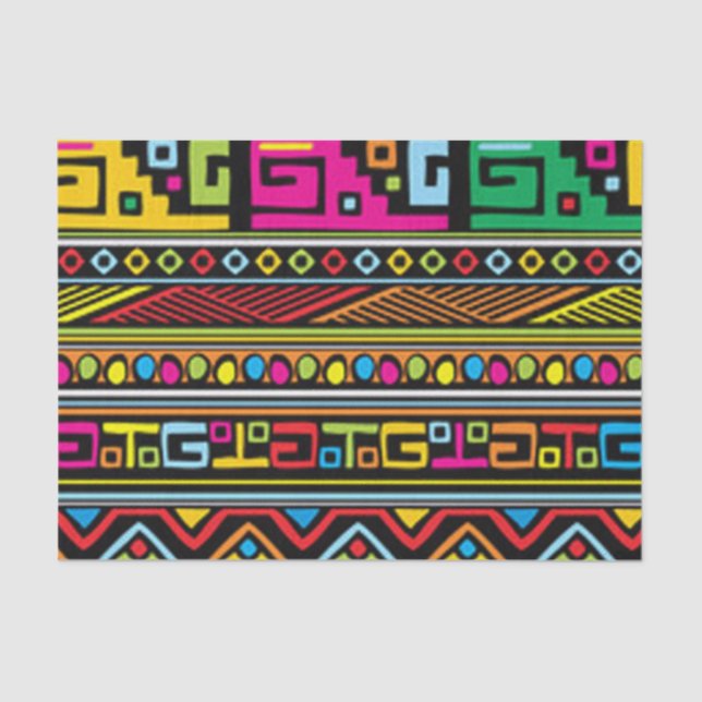 Colourful Africa Pattern Design Tissue Paper (Front)