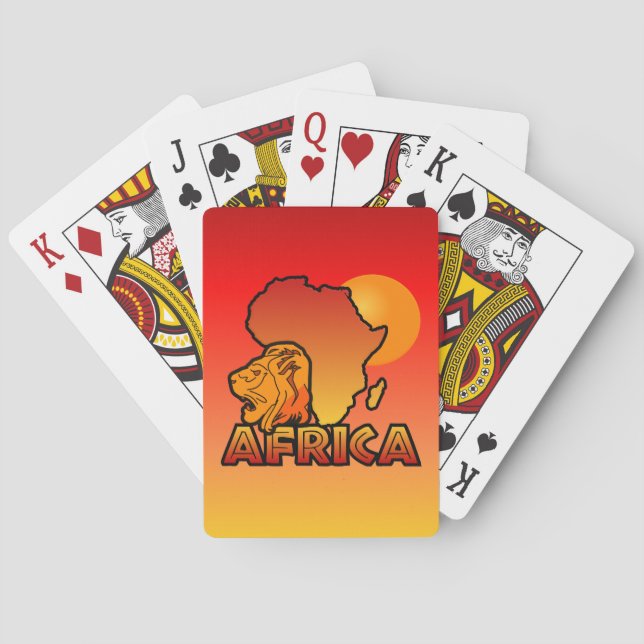 Colourful AFRICA playing cards (Back)