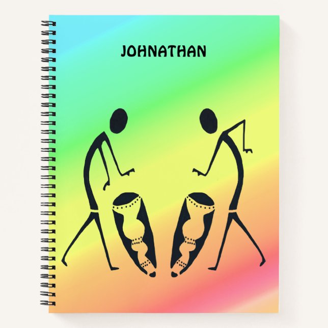 Colourful African Art, Celebration of Colours Notebook (Front)