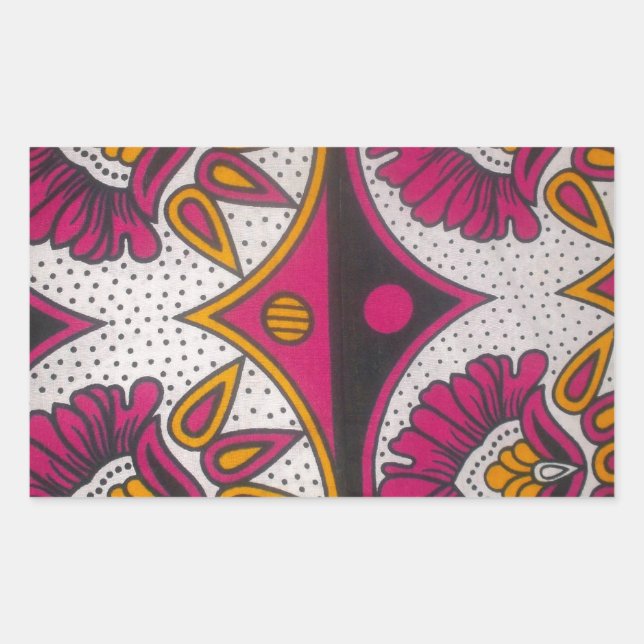 Colourful African Fabric Motif Art Print Sticker (Front)