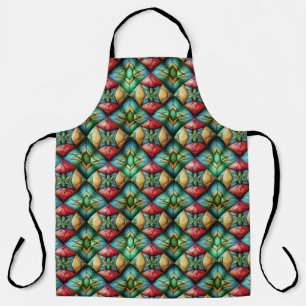 Colourful African-Inspired Geometric Mosaic Patter Apron