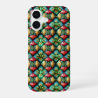 Colourful African-Inspired Geometric Mosaic Patter
