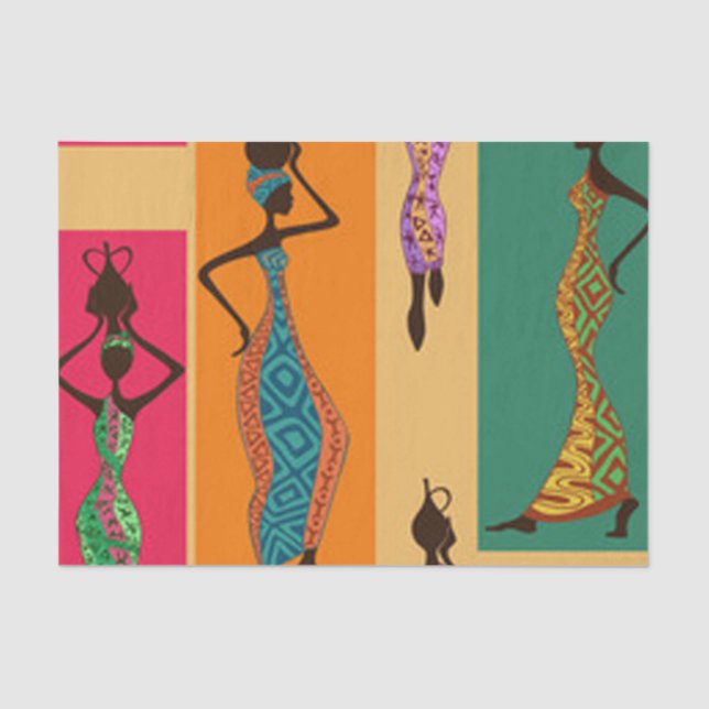 Colourful African Ladies Tissue Paper (Front)