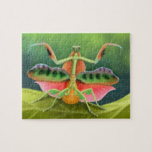 Colourful African Praying Mantis on Display Puzzle