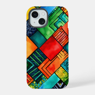 Colourful African Print iPhone 15iPhone / iPad cas 15 Case