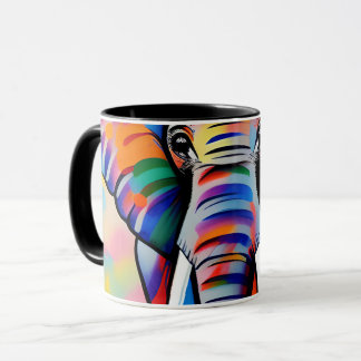 Colourful African Safari Elephant Mug