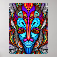 Colourful African Tribal Mask