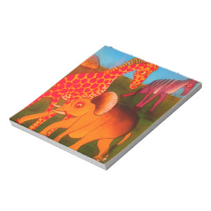 Colourful African wild animal safari colours Notepad