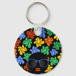 Colourful Afro Love Keychain