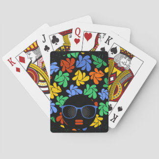Colourful Afro Love Playing Cards