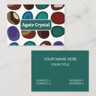 Colourful Agate Stone Crystal Healer Business Card