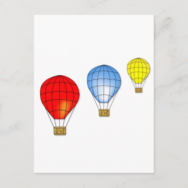 Colourful air balloons postcard (Front)