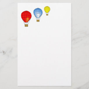 Colourful air balloons stationery