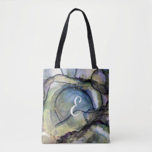 Colourful Alcohol Ink Liquid Abstract Art Tote Bag