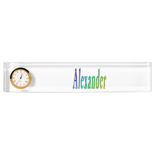 Colourful Alexander Name Logo, Nameplate