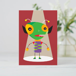 Colourful Alien Ant in Spotlight Quirky Sci-Fi  Invitation