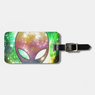 Colourful Alien Luggage Tag