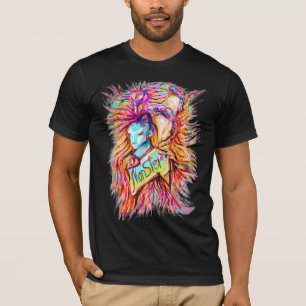 Colourful Alien Monster Art Pen Drawing T-Shirt