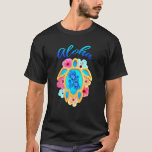 Colourful Aloha Hawaii Vacation Sea Turtle T-Shirt
