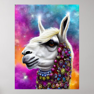 Colourful Alpaca Poster
