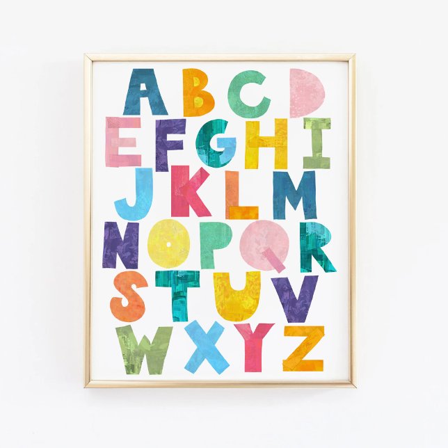 Colourful Alphabet Art Print (Creator Uploaded)