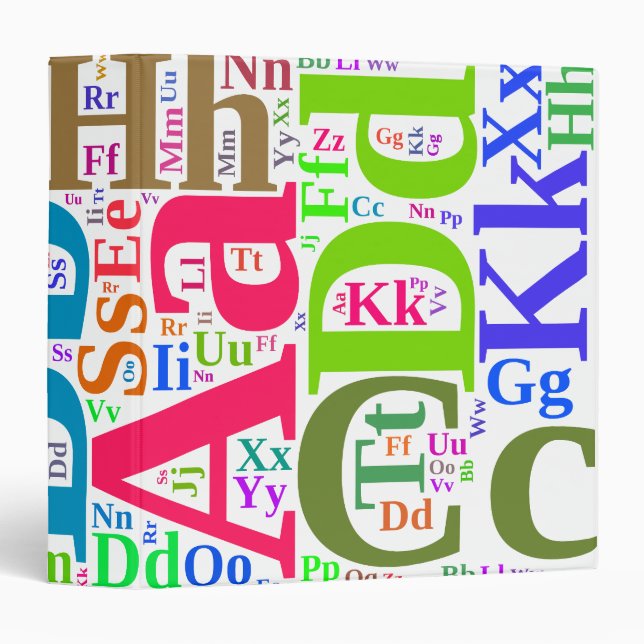 Colourful alphabet binder (Front/Spine)